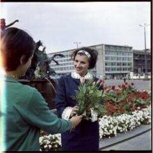 Unterwegs mit einer Leipziger Stadtführerin (Hostess)