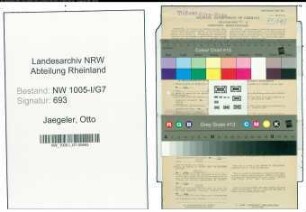 Entnazifizierung Otto Jaegeler , geb. 19.10.1883 (Postinspektor)