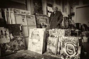 OSMAR OSTEN IN SEINEM ATELIER