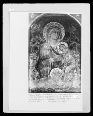 Thronende Madonna mit Stifterin zwischen Engeln