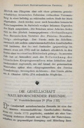 Die Gesellschaft Naturforschender Freunde