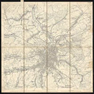 Äquidistantenkarte 96 : Section Chemnitz, 1901 : Section Chemnitz. - 1:25000. - Leipzig: Giesecke & Devrient, 1901. - 1 Kt.