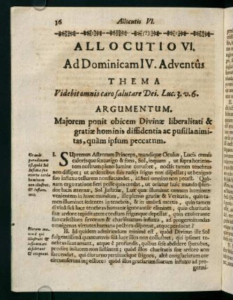 36-41, Allocutio VI.
