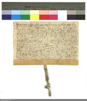 Revers Sebastians von Fulbach bezüglich der Belehnung mit einem Hof in Rannungen durch Balthasar [von Dernbach], Abt von Fulda