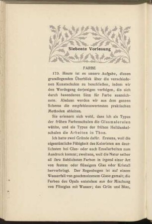 Siebente Vorlesung - Farbe