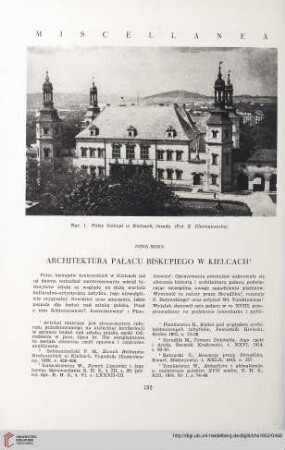 14: Architektura pałacu biskupiego w Kielcach