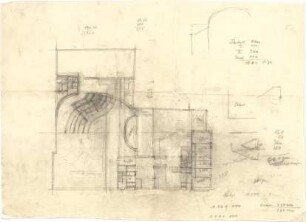 Hildebrand, Adolf von; München, Thersienstr.; Theaterbau - Grundriss, Details
