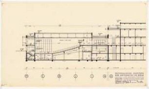 Physikalische Institute der Universität Köln: Hörsaal Schnitt E, 1:100