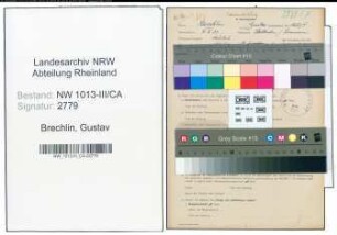 Entnazifizierung Gustav Brechlin , geb. 04.02.1904 (Arbeiter)