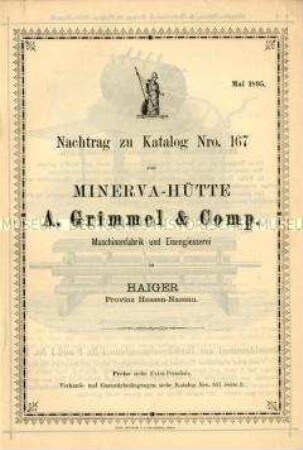 Nachtrag zu Katalog Nr. 167