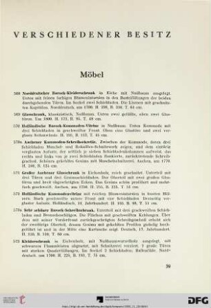 Verschiedener Besitz (Nr. 568-849)