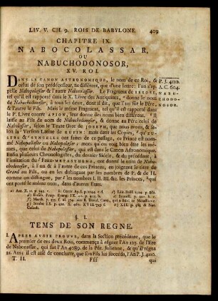 Chapitre IX. Nabocoloassar, Ou Nabuchodonosor, XV. Roi