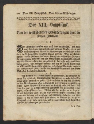 Das XIII. Hauptstück