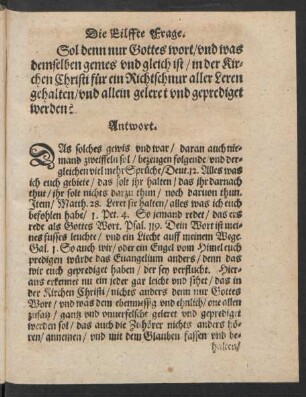 Die Eilffte Frage.
