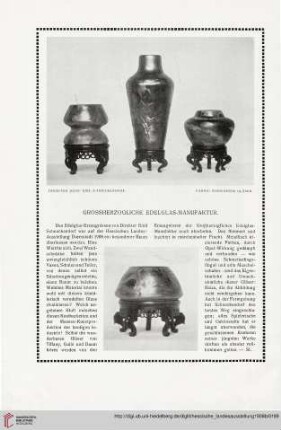 Grossherzogliche Edelglas- Manufaktur