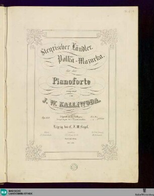 Steyrischer Ländler : für das Pianoforte; op. 120, No. [1]