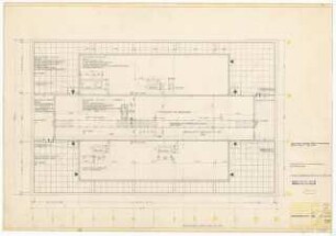 Hochschulbibliothek, Karlsruhe Neubau: Dachaufsicht, 1:50