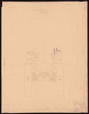 Wiener Staatsoper Wiederaufbau: Grundriss Zuschauerhaus 2. Logenrang 1:200