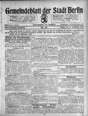 1923,39: Nr. 39, 30. September 1923