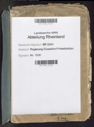 Gründung eines Gewerbevereins für den Regierungsbezirk Düsseldorf