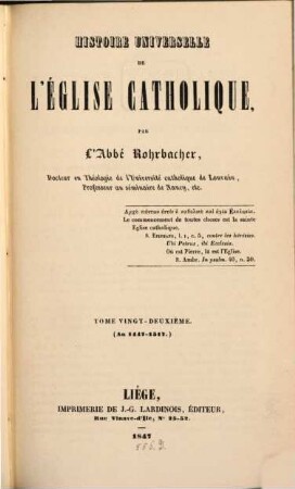 Histoire universelle de l'église catholique, 22. An 1447 - 1517