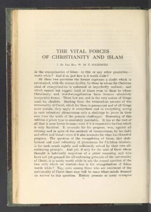 The vital forces of christianity and islam