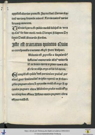 Tractatus quintus.