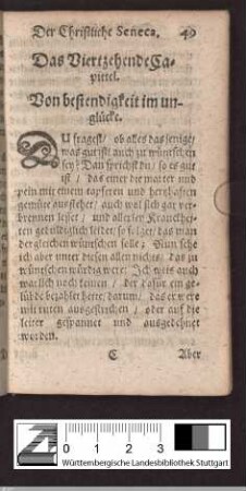 Kapitel 14: Von bestendigkeit im unglücke