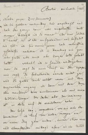 Brief an Wilhelm Grimm : 1850