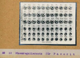 Foto eines Düsenreguliersatzes für "Favorit"