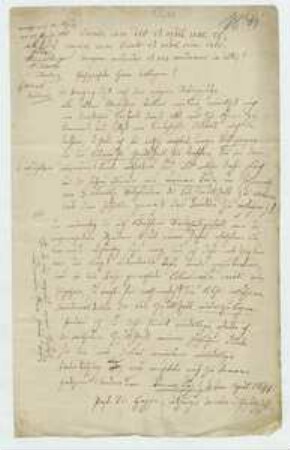 Brief von David Heinrich Hoppe an Regensburgische Botanische Gesellschaft
