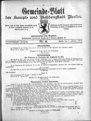1918,5: Nr. 5, 3. Februar 1918