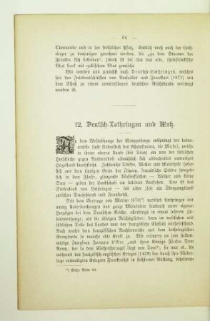 12. Deutsch-Lothringen und Metz