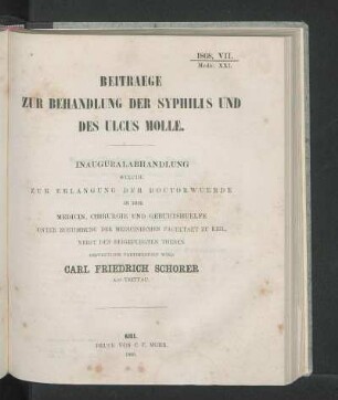 Beitraege Zur Behandlung Der Syphilis Und Des Ulcus Molle.
