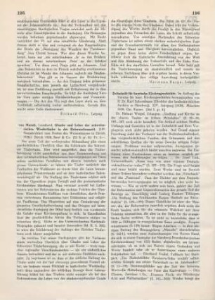 196-198 [Rezension] Zeitschrift für bayrische Kirchengeschichte; XIV. Jahrgang