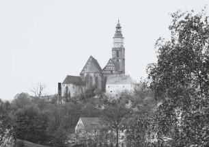 Kamenz, Stadtkirche : Kamenz. Stadtkirche St. Marien. Ansicht über das Langwassertal von Osten
