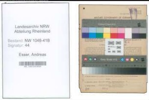 Entnazifizierung Andreas Esser , geb. 02.09.1914 (Feuerwehrmann)