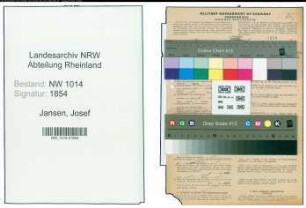 Entnazifizierung Josef Jansen , geb. 26.03.1914 (Landwirt)