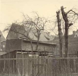 Blick auf die Rückseite der Weinbergstraße. Detmold. Weinbergstraße, heute Paulinenstraße