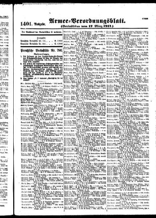 1401.Ausgabe. Samstag, 17. März 1917