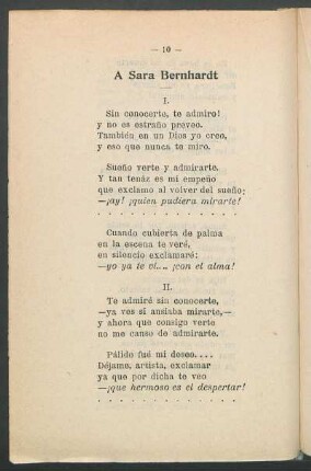 A Sara Bernhardt