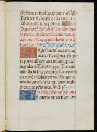 Mariengebet (mit Ablass von Papst Sixtus IV.)