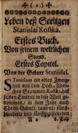 Leben des heiligen Stanislai Kostkae