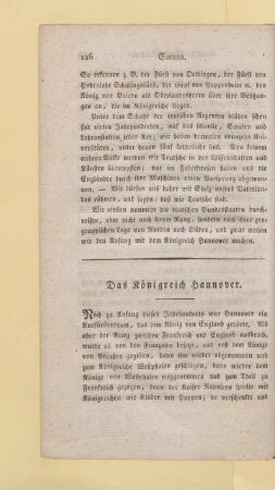 Das Koenigreich Hannover