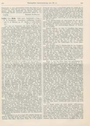 789-791 [Rezension] Tolstoi, Leo, Briefe. 1848 - 1910. Gesammelt u. hrsg. v. P. A. Sergejenko