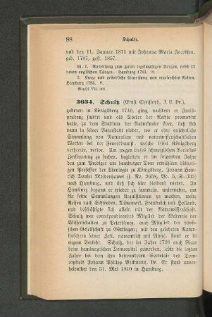 3634. Schultz (Ernst Cristoph, J. U. Dr.)