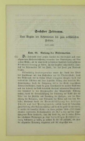 Anfang der Reformation