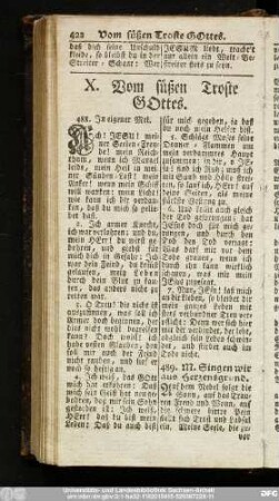 X. Vom süßen Troste Gottes.