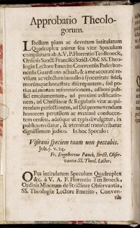 Approbatio Theologorum.