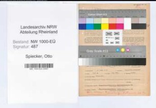 Entnazifizierung Otto Spiecker, geb. 03.06.1912 (Verw.Angest.)